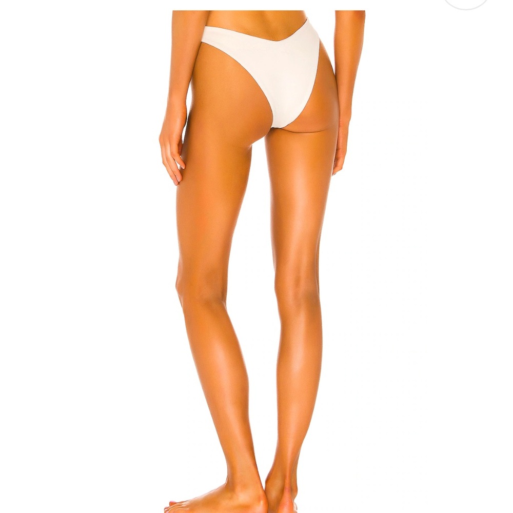 L*SPACE Bitsy Cut Swim Bottoms White, XL